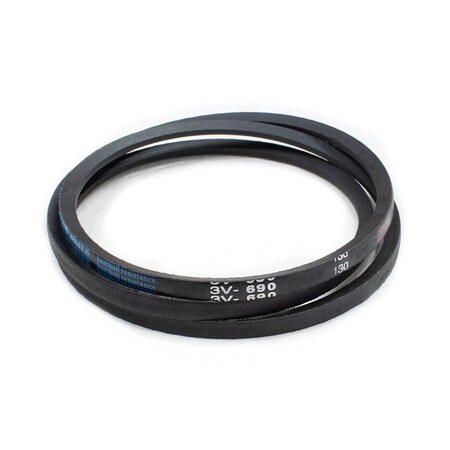 D&D 3V690 Wedge V-Belt, 69 in Outside Length, 3/8 in Top Width, 5/16 in Thickness, 1 Ribs 3V690